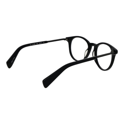 Eyeglasses Frames by Yohji Yamamoto for men in plastic black showcases a refined full-frame frame design with a refined black coloured frame finish for a refined and sophisticated look.