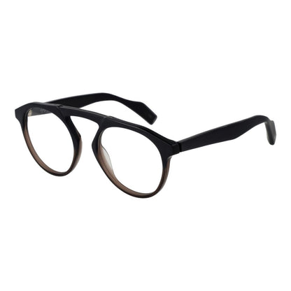 Eyeglasses Frames by Yohji Yamamoto for men in plastic black features a refined silhouette, showcasing a refined black coloured frame and full-frame frame design for a sophisticated, premium look.