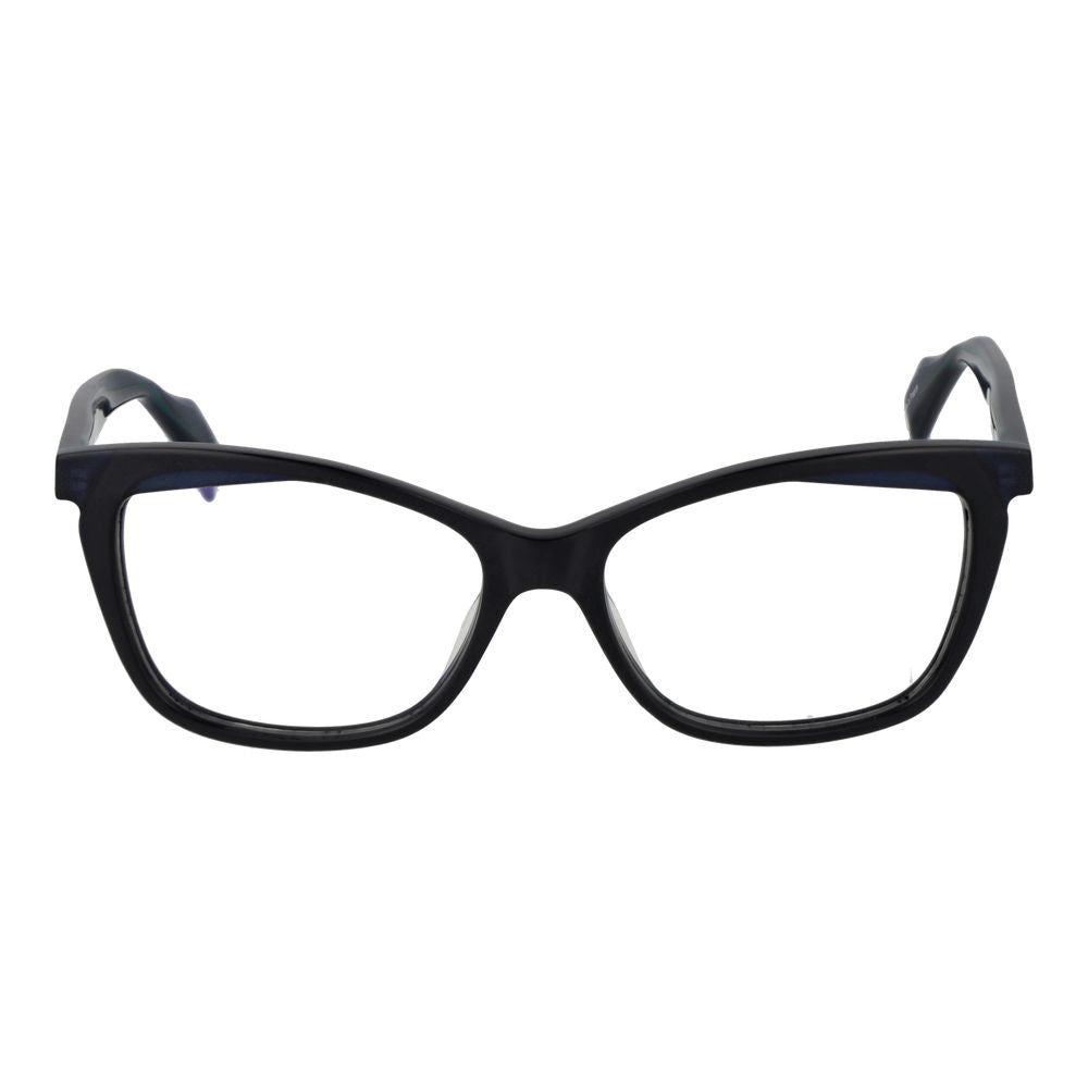 Eyeglasses Frames by Yohji Yamamoto for women in plastic blue features a refined silhouette, showcasing a refined blue coloured frame and full-frame frame design for a sophisticated, premium look.