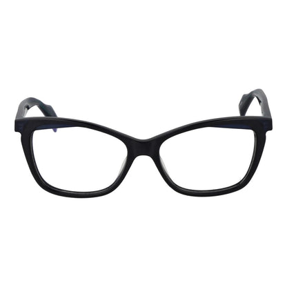 Eyeglasses Frames by Yohji Yamamoto for women in plastic blue features a refined silhouette, showcasing a refined blue coloured frame and full-frame frame design for a sophisticated, premium look.