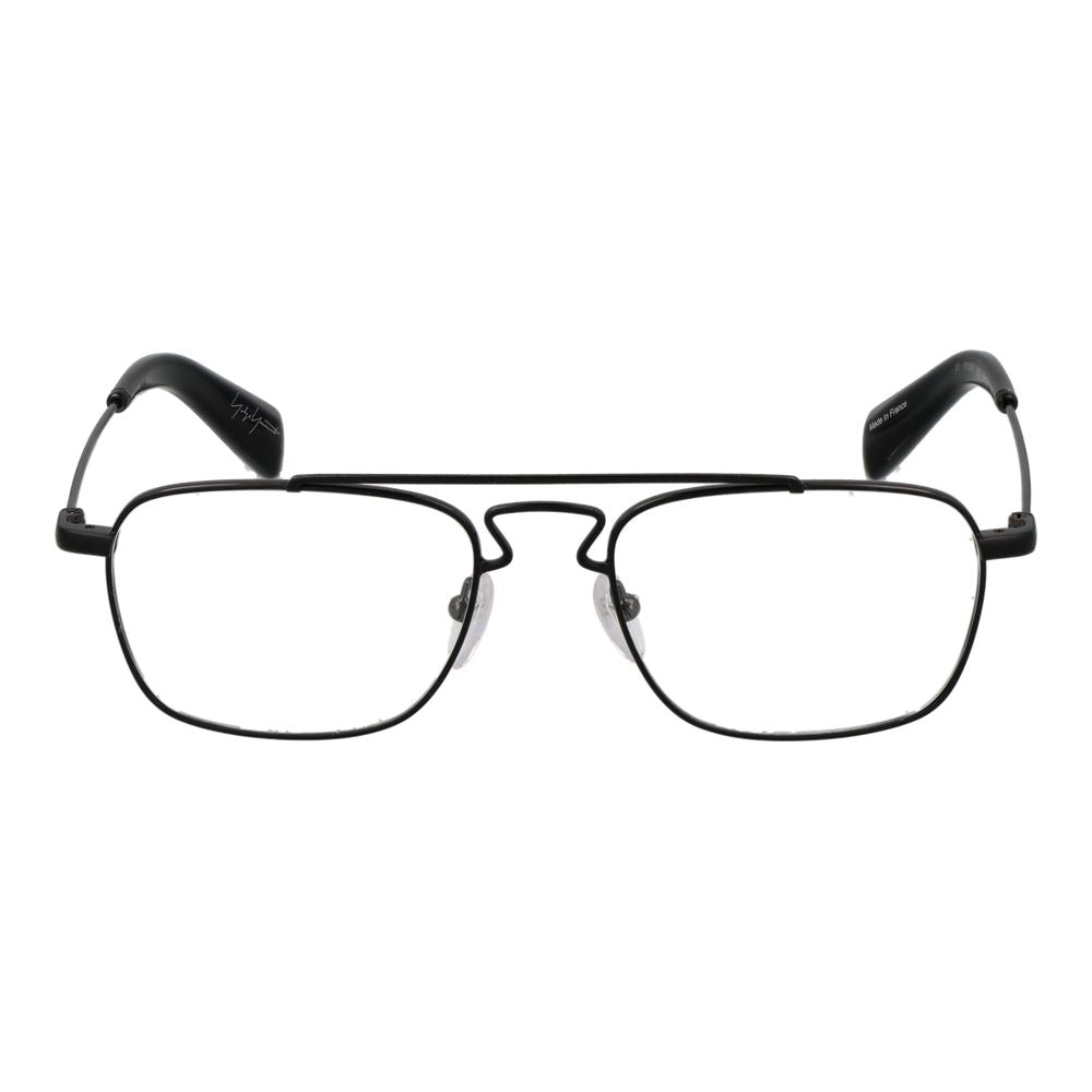 Eyeglasses Frames by Yohji Yamamoto for men in black features a refined silhouette, showcasing a refined black coloured frame and full-frame frame design for a sophisticated, premium look.