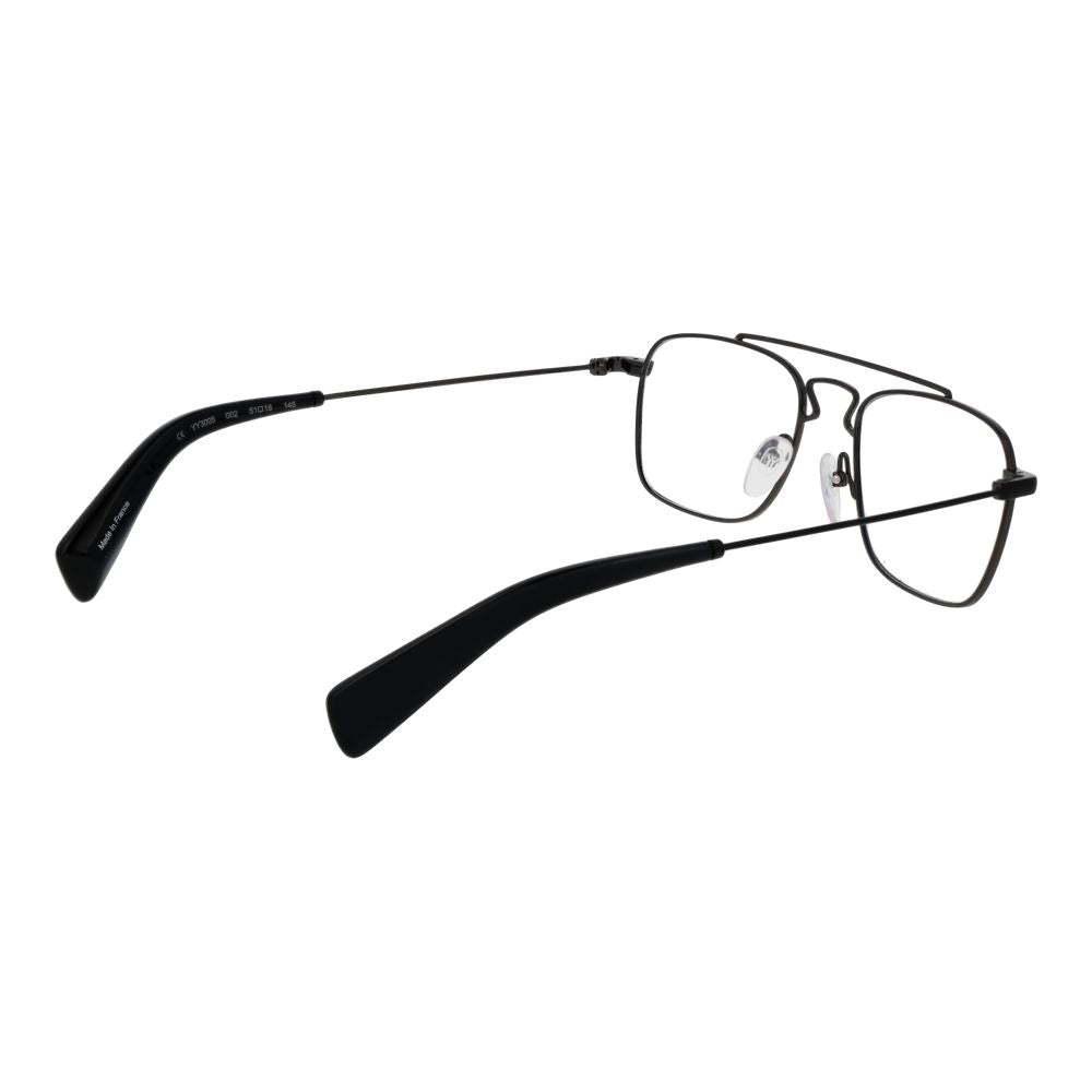 Eyeglasses Frames by Yohji Yamamoto for men in black features an refined silhouette, showcasing the refined black coloured frame and sophisticated full-frame frame design.