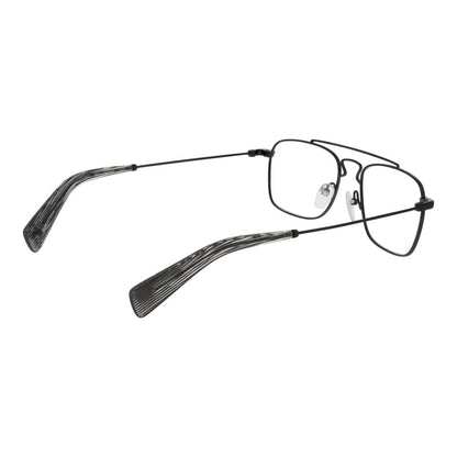Eyeglasses Frames by Yohji Yamamoto for men in metal gray showcases a refined full-frame frame design with a refined gunmetal coloured frame finish for a refined and sophisticated look.