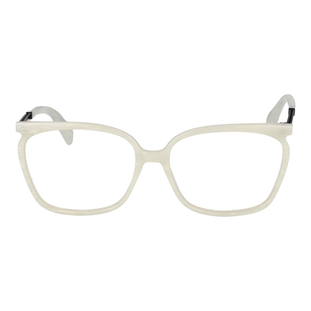 Eyeglasses Frames by Yohji Yamamoto for women in plastic and white showcases a refined silhouette, detailed with a white coloured frame finish and a sophisticated full-frame frame design.