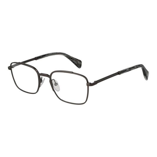 Eyeglasses Frames by Yohji Yamamoto for men in metal gray showcases a refined full-frame frame design with a refined gunmetal coloured frame finish for a refined and sophisticated look.