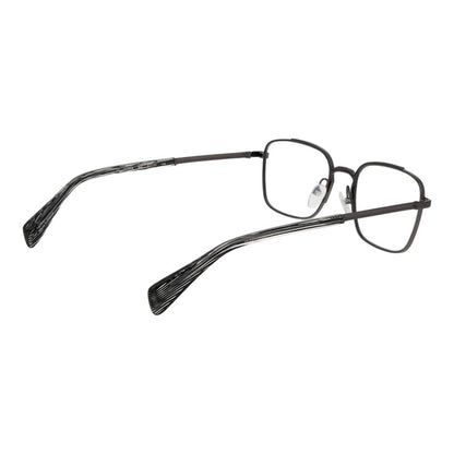 Eyeglasses Frames by Yohji Yamamoto for men in metal gray features an refined silhouette, showcasing a sophisticated gunmetal coloured frame and refined full-frame frame design for a refined look.