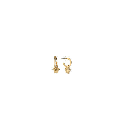 Earrings by Versace for women in leather & cotton gold presents a exquisite silhouette, showcasing a exquisite from the Medusa Women's Gold Earrings collection for a truly exquisite finish.