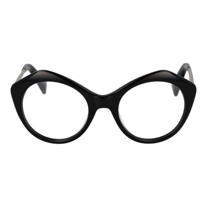 Eyeglasses Frames by Yohji Yamamoto for women in black features a refined silhouette, showcasing a refined black coloured frame and full-frame frame design for a sophisticated, premium look.
