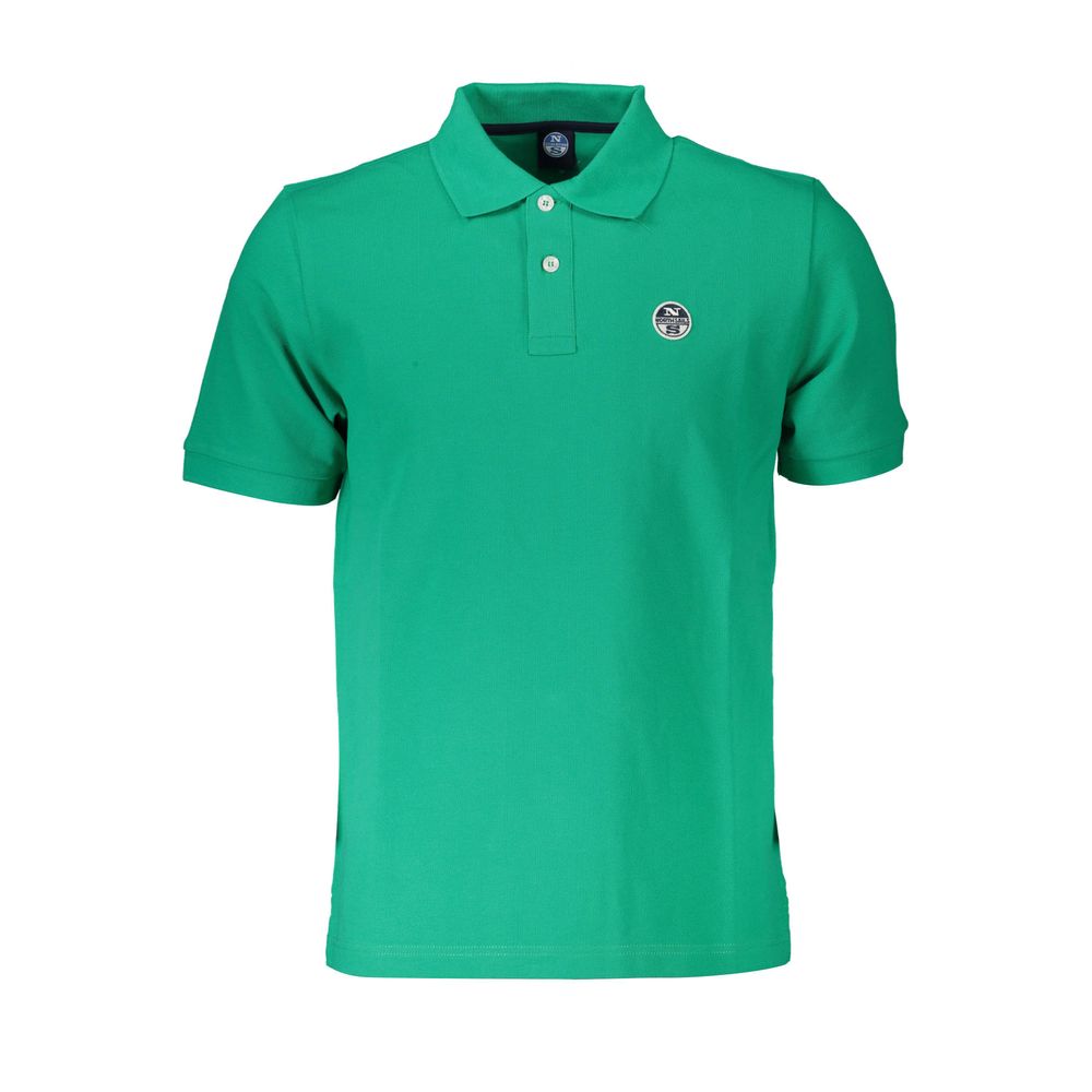 Polo Shirt by North Sails for men in cotton green showcases a sharp silhouette, detailed with a refined and sharp for a sophisticated finish.