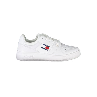 Sneakers by Tommy Hilfiger for women in polyester white features an sumptuous design from the Women's Fashion Polyester Sneakers collection, highlighting a sumptuous fashion style for a premium, high-fashion look.