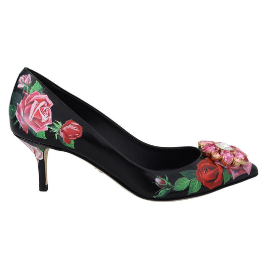 This Pumps Heels by Dolce & Gabbana for women in leather black, rose, floral & print presents a effortlessly chic silhouette from the Women's Leather Pumps Heels collection, featuring a effortlessly chic and effortlessly chic .