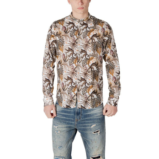 Shirt by Gianni Lupo for men in cotton multicolor showcases a sharp silhouette, elegantly detailed with a sharp and sharp long-sleeve.
