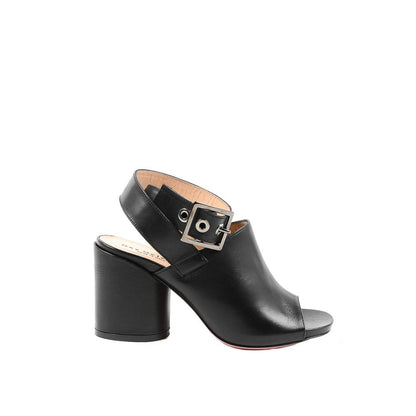 Sandals by Dee Ocleppo for women in leather black showcases a sculptural silhouette as Women's Leather Sandals, defined by a sculptural and sculptural for a sculptural look.