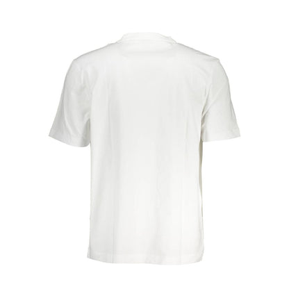T-Shirt by Hugo Boss for men in organic cotton white features a plush silhouette, showcasing a sophisticated crew neckline and for a truly plush finish.