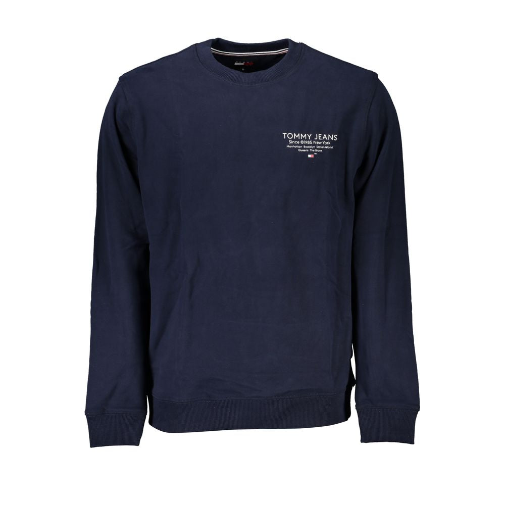 Sweatshirt by Tommy Hilfiger for men in organic cotton blue & print presents a smart casual silhouette, featuring a smart casual crew neckline and for a sophisticated look.