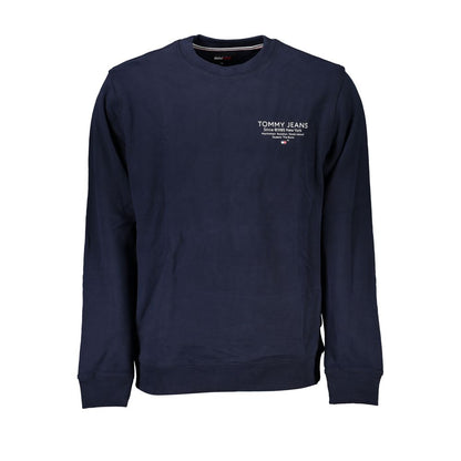 Sweatshirt by Tommy Hilfiger for men in organic cotton blue & print presents a smart casual silhouette, featuring a smart casual crew neckline and for a sophisticated look.
