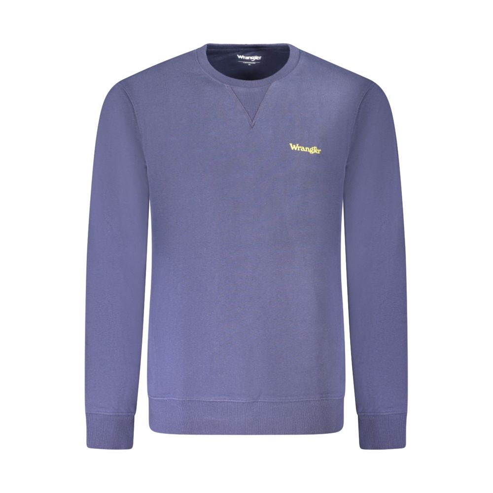 Sweatshirt by Wrangler for men in cotton blue & print features an enviable silhouette, showcasing a premium long-sleeve and refined crew neckline for a truly enviable finish.