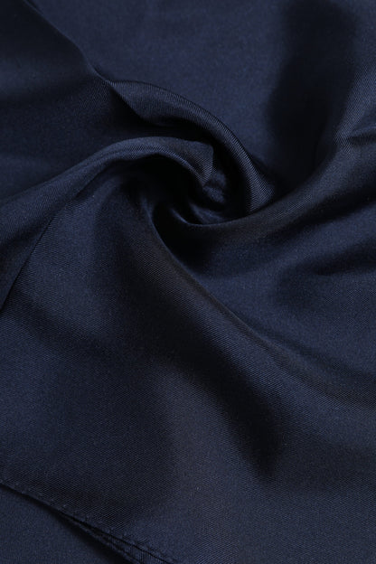 Dolce & Gabbana Dark Blue Silk Square Men Foulard Scarf