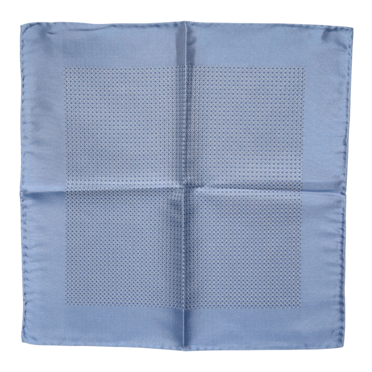Dolce & Gabbana Light Blue Silk Square Men Foulard Scarf
