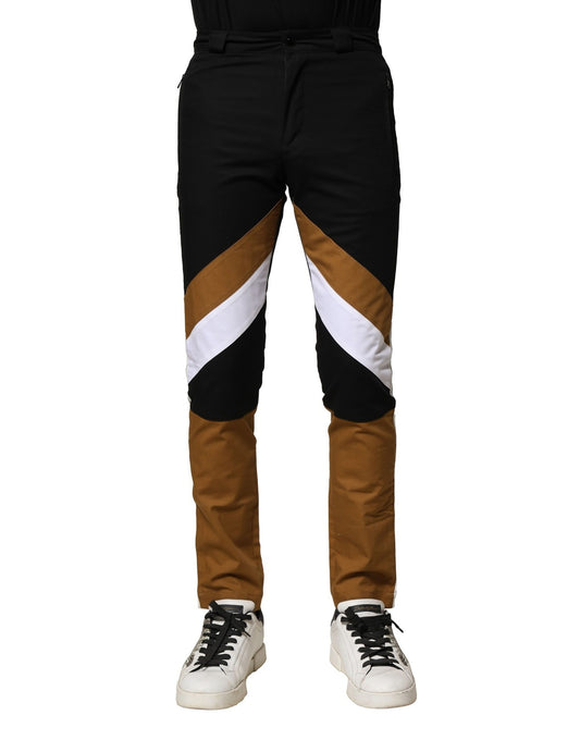 Chinos Pants by Dolce & Gabbana for men in stretch cotton & nylon multicolor features an contemporary silhouette, showcasing a sophisticated regular-fit & slim and long with a refined for a truly contemporary aesthetic.