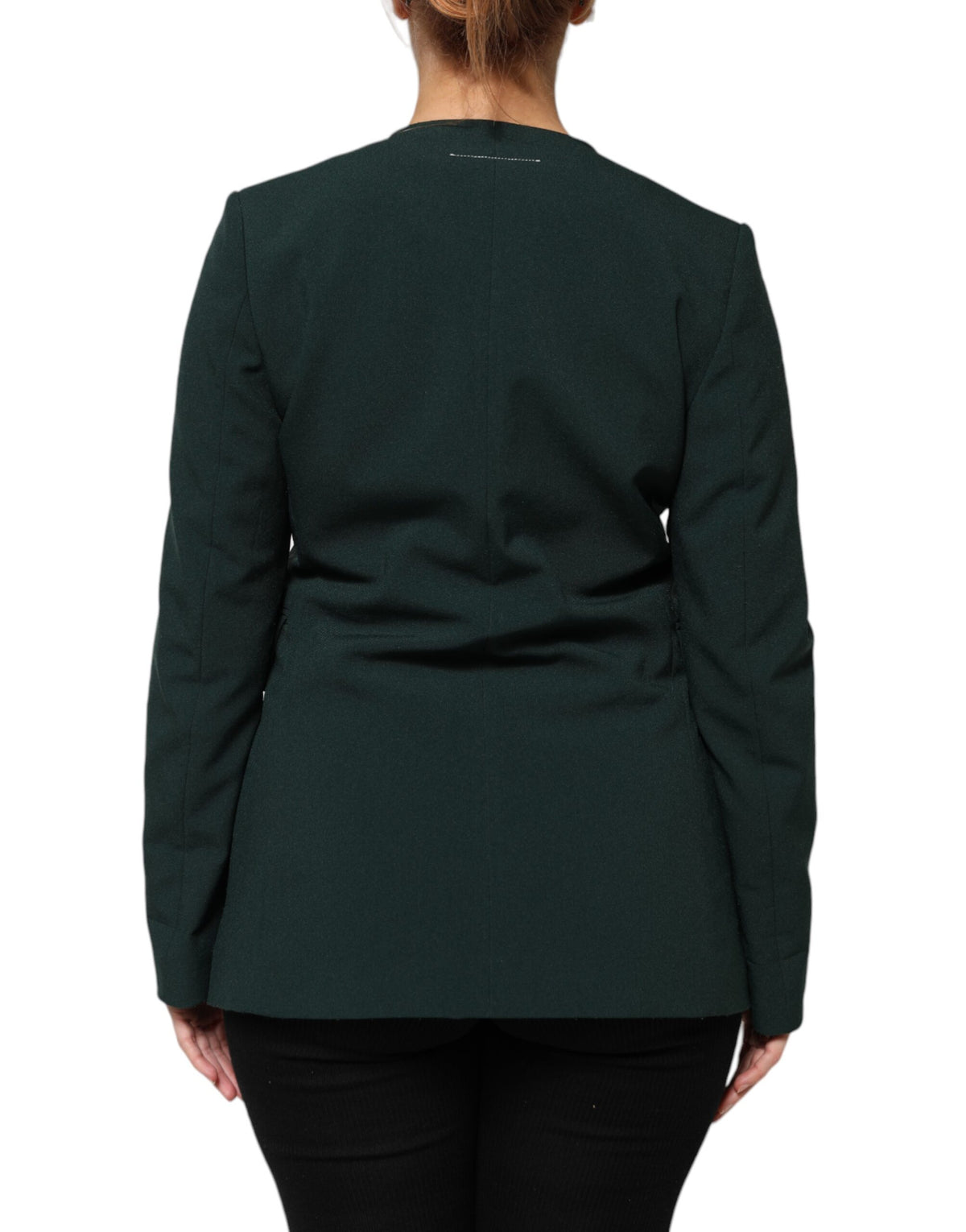 Maison Margiela Women's Single Breasted Polyester & Viscose Jacket - Green