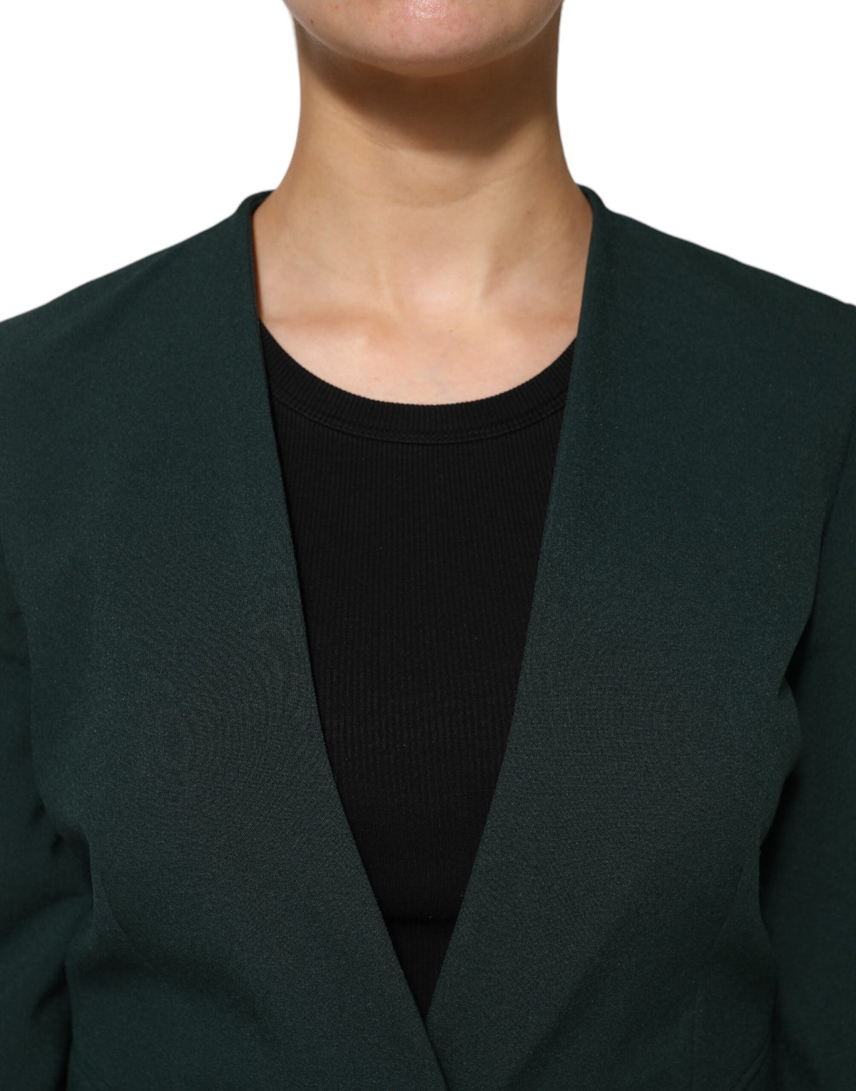 Maison Margiela Women's Single Breasted Polyester & Viscose Jacket - Green