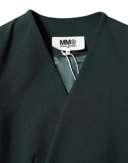 Maison Margiela Women's Single Breasted Polyester & Viscose Jacket - Green