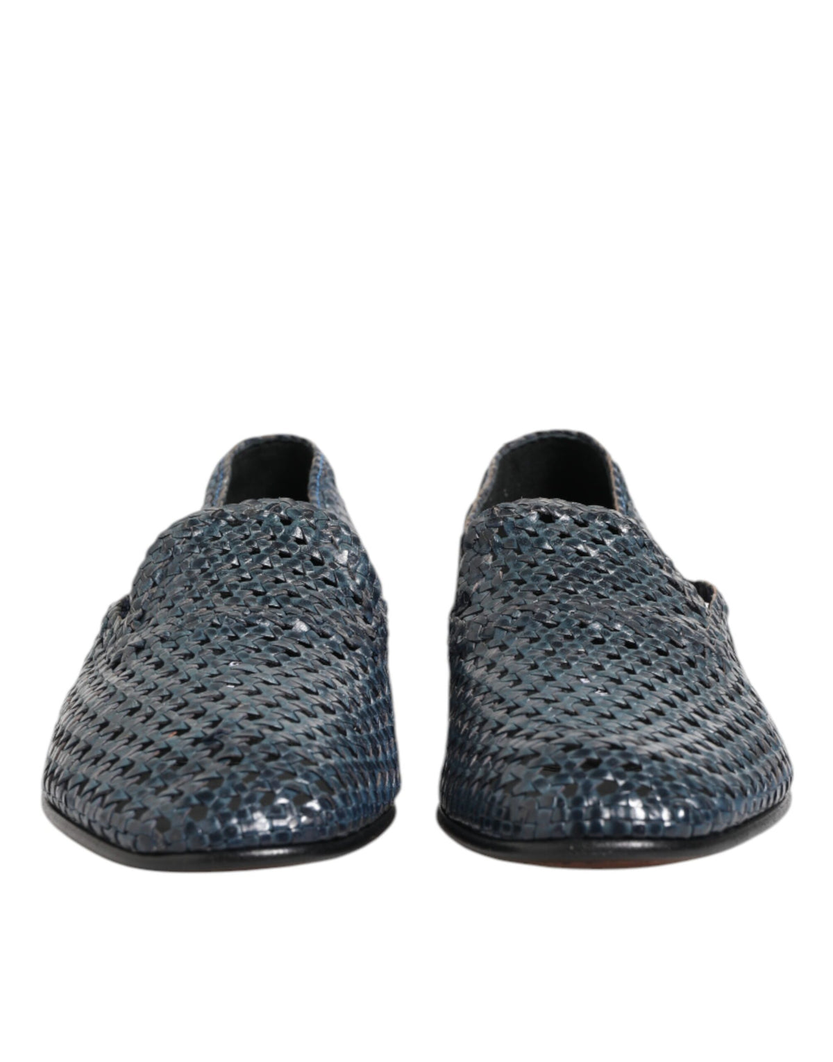 Dolce & Gabbana Men's Leather Loafer Slip-On Shoes - Blue