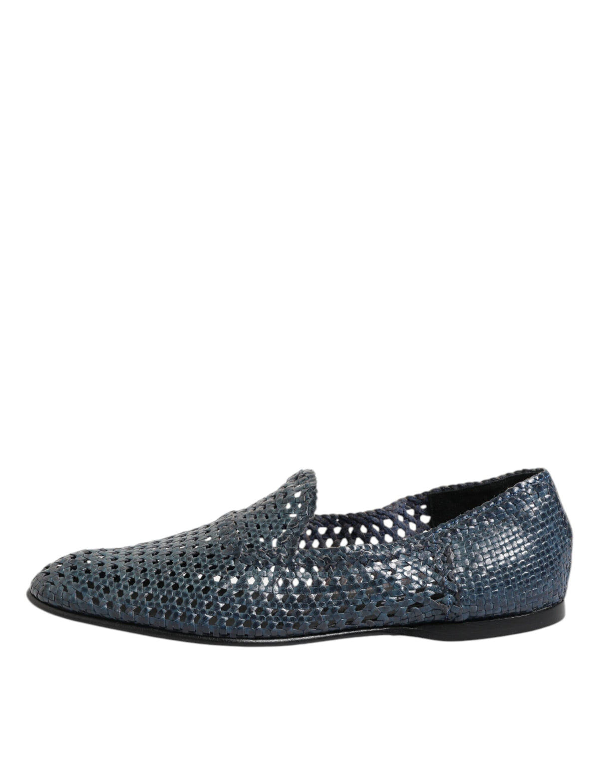Dolce & Gabbana Men's Leather Loafer Slip-On Shoes - Blue