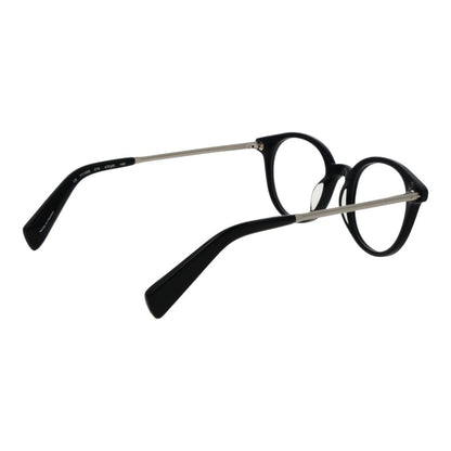 Eyeglasses Frames by Yohji Yamamoto for unisex in acetate black features an refined silhouette, showcasing the refined black coloured frame and sophisticated full-frame frame design.
