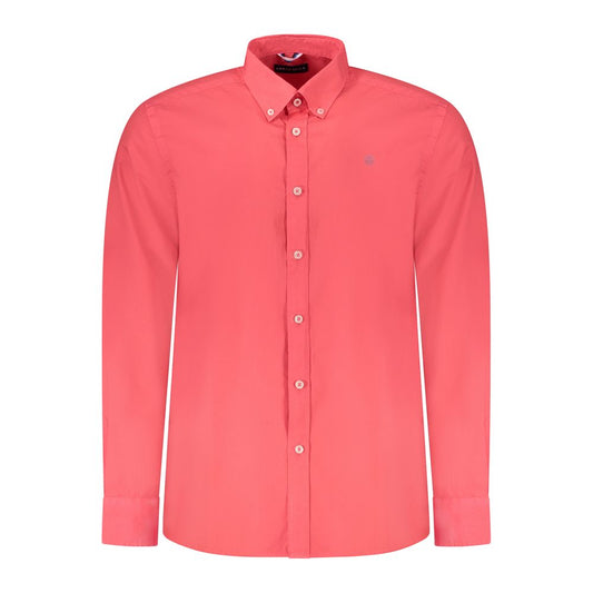 Shirt by North Sails for men in cotton red showcases a sublime silhouette, artfully detailed with a sublime button-down-collar neckline and long-sleeve for a sophisticated, sublime finish.