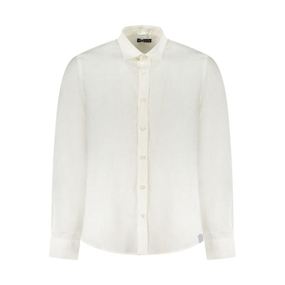 Shirt by North Sails for men in linen white showcases a sublime silhouette, artfully detailed with a sublime and long-sleeve for a sophisticated, sublime finish.