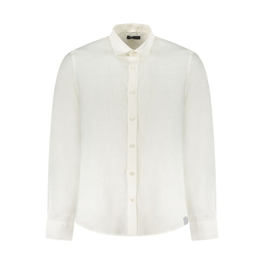 Shirt by North Sails for men in linen white showcases a sublime silhouette, artfully detailed with a sublime and long-sleeve for a sophisticated, sublime finish.