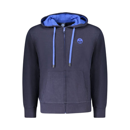 Sweatshirt Hoodie by North Sails for men in cotton blue & print features a authentic silhouette, showcasing a sophisticated hooded neckline and authentic detail for a refined finish.