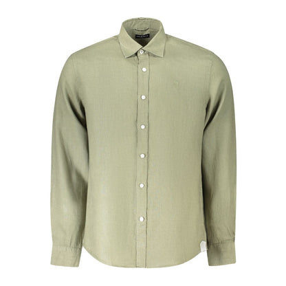 Shirt by North Sails for men in linen green, featuring a nuanced long-sleeve and nuanced for a sophisticated finish.