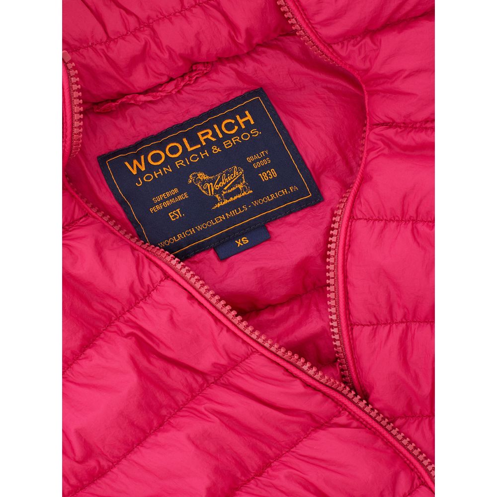 Bomber Jacket by Woolrich for women in polyamide leather fuchsia & pink features an on trend silhouette, showcasing refined pockets and a sophisticated high-collar neckline for a truly on trend finish.