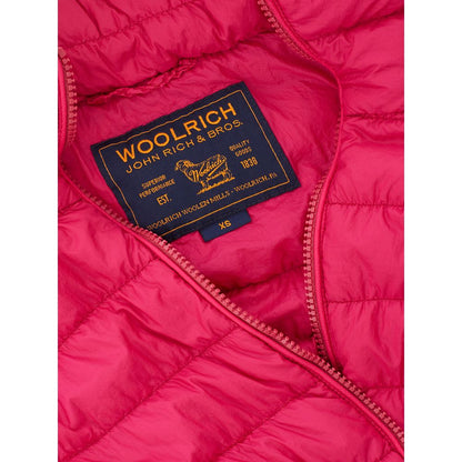 Bomber Jacket by Woolrich for women in polyamide leather fuchsia & pink features an on trend silhouette, showcasing refined pockets and a sophisticated high-collar neckline for a truly on trend finish.