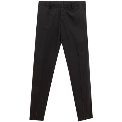 Jeans by Dolce & Gabbana for men in wool & silk satin black features a refined silhouette with a refined slim, defined by a and a refined long for a refined finish.