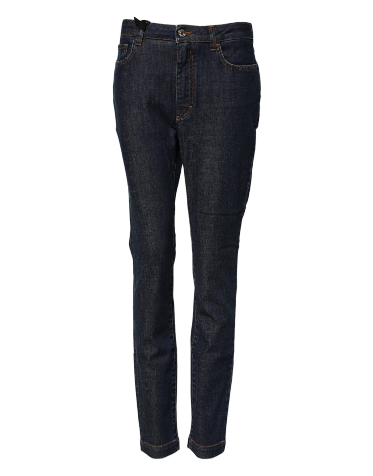 Dolce & Gabbana Audrey Women's Skinny Regular Fit Mid Rise Stretch Denim Cotton Jeans - Dark Blue