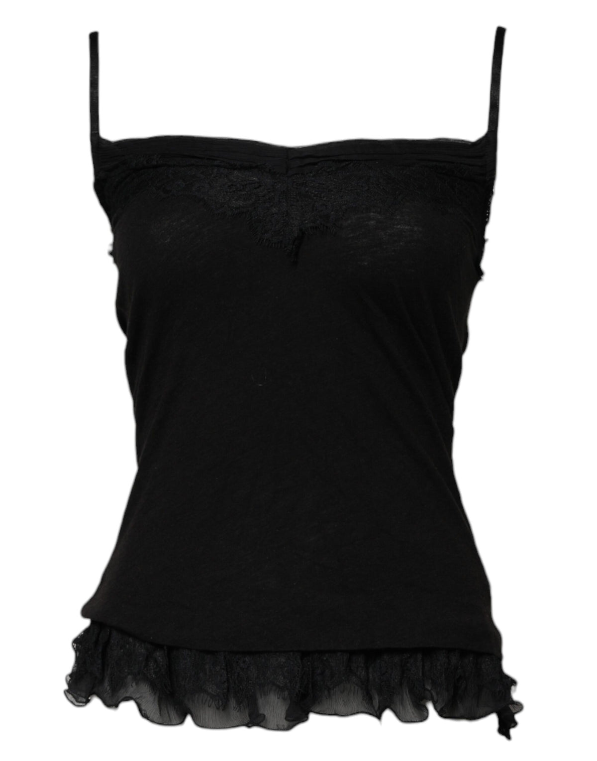 Scervino Street Women's Square Neck Wool Tank Top - Black