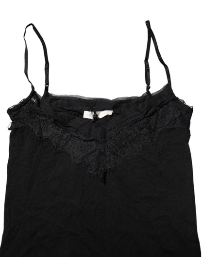 Scervino Street Women's Square Neck Wool Tank Top - Black