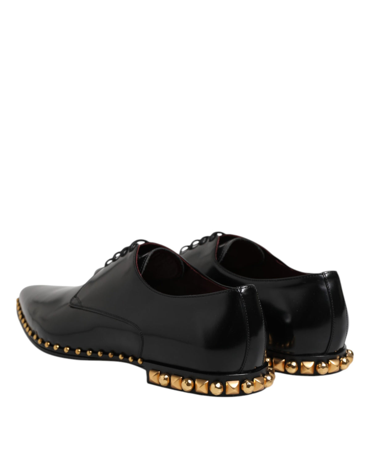 Dolce & Gabbana Men's Calfskin Leather Derby Lace-Up Shoes - Black