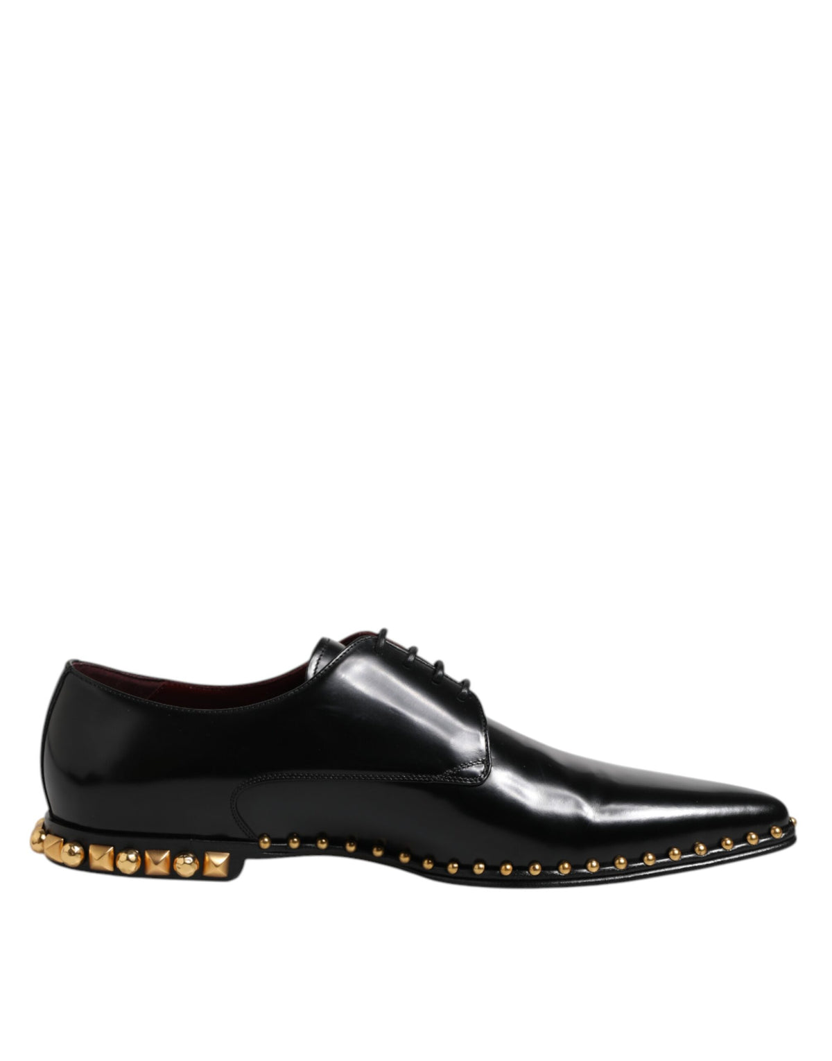 Dolce & Gabbana Men's Calfskin Leather Derby Lace-Up Shoes - Black
