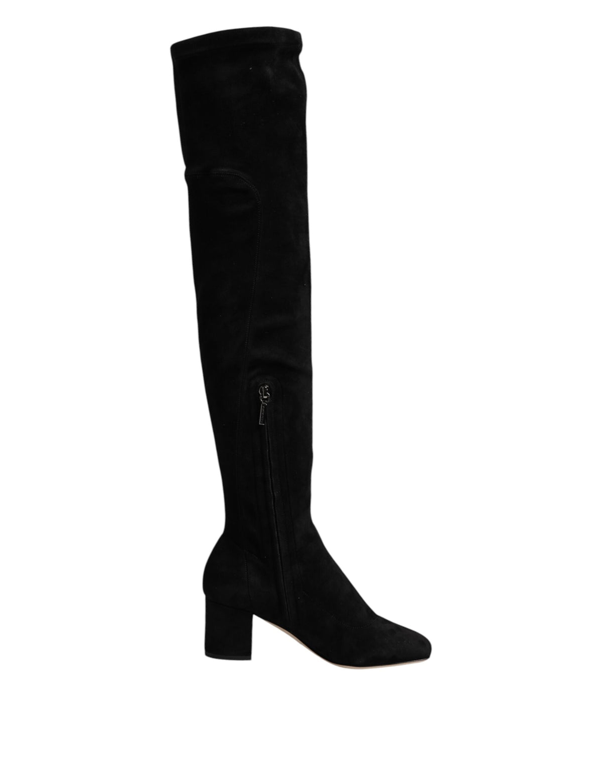 Dolce & Gabbana Women's Suede Lamb Leather High Knee-High Boots - Black