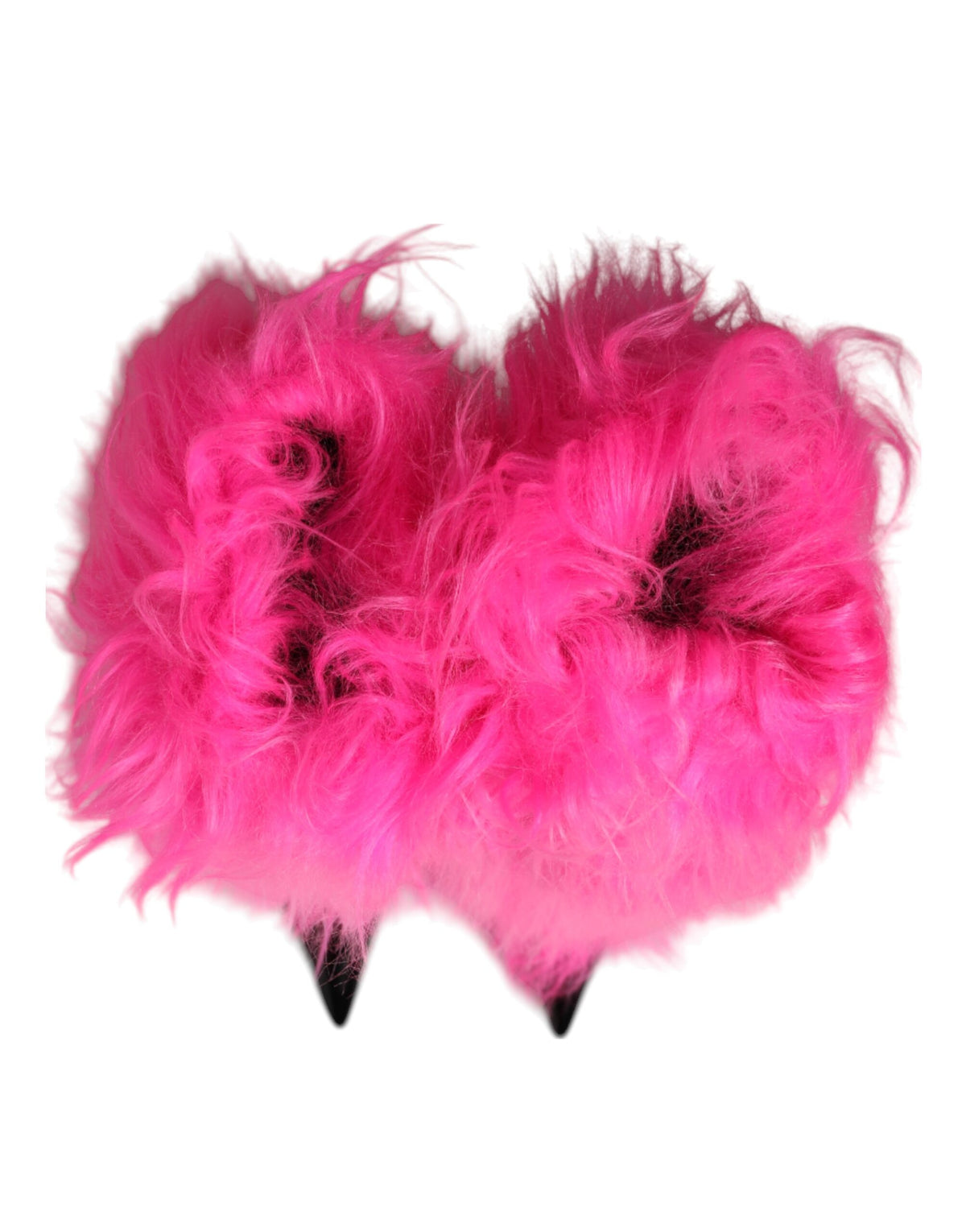 Dolce & Gabbana Women's Polyester Leather & Faux Fur High-Heel Boots - Pink