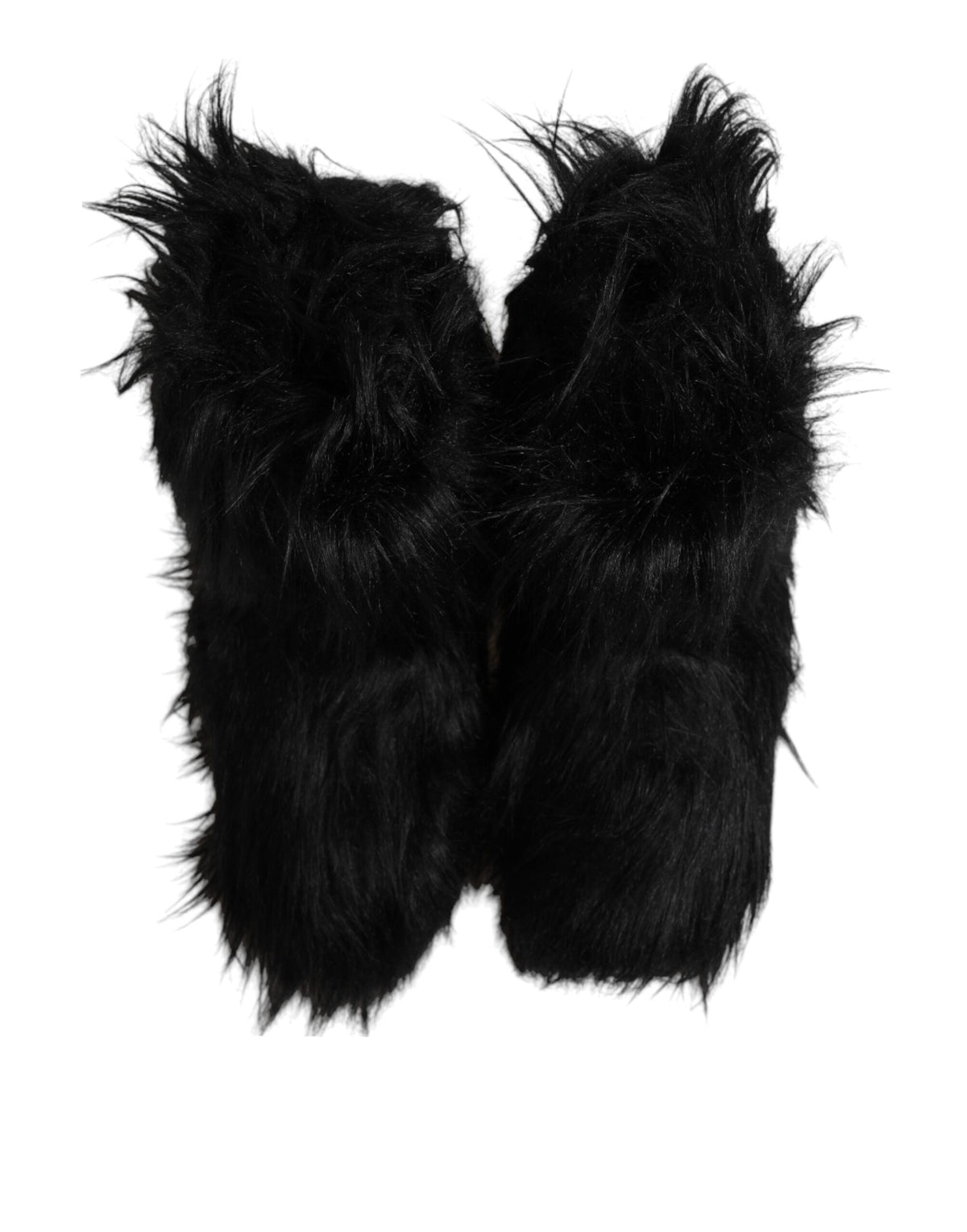 Dolce & Gabbana Men's Calf Leather Faux Fur & Rubber Mid-Calf Boots - Black