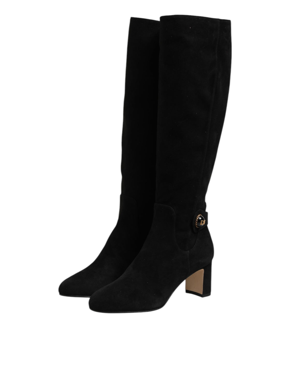 Dolce & Gabbana Women's Suede Leather High Knee-High Boots - Black