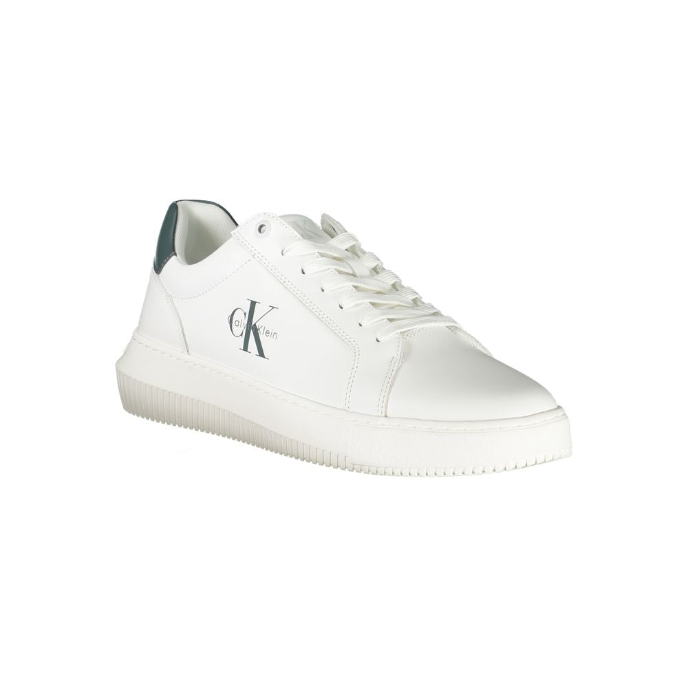 Sneakers by Calvin Klein for men in polyester polyethylene leather green, white & print features an opulent silhouette from the Men's Fashion Polyester Polyethylene Leather Sneakers collection, showcasing a signature fashion style with an opulent finish.