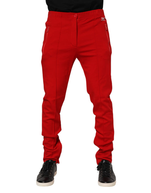 Jogger Sweatpants by Dolce & Gabbana for men in stretch viscose & nylon red features an sporty with a and long, showcasing sporty .