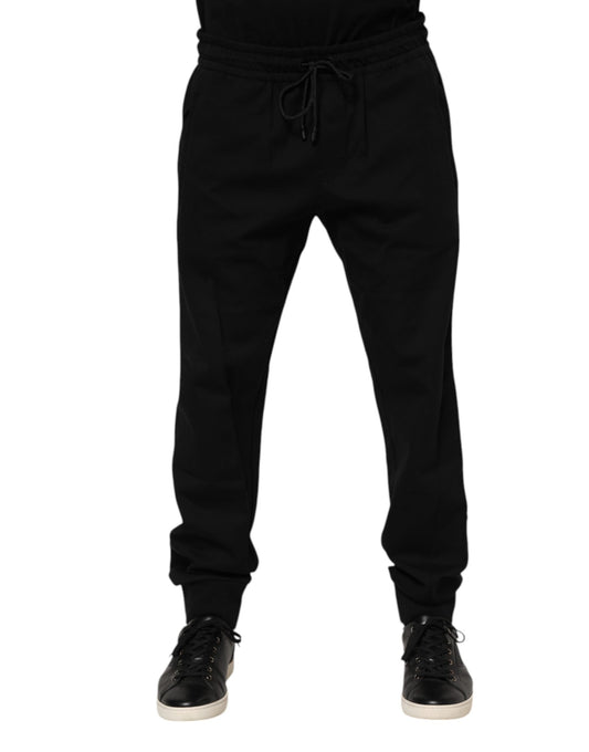 Dolce & Gabbana Men's Nylon Cotton Jogger Sweatpants - Black